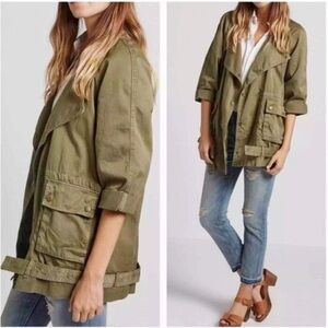 Current Elliot Jacket Olive Green Infantry Military Oversized Trending  SZ 0 EUC